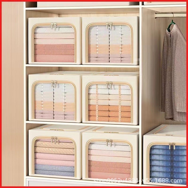 Clothes Storage Box Home Thickened Clothes Pants Finishing Artifact Fabric Folding Wardrobe Layered Storage Basket Box - Image 4